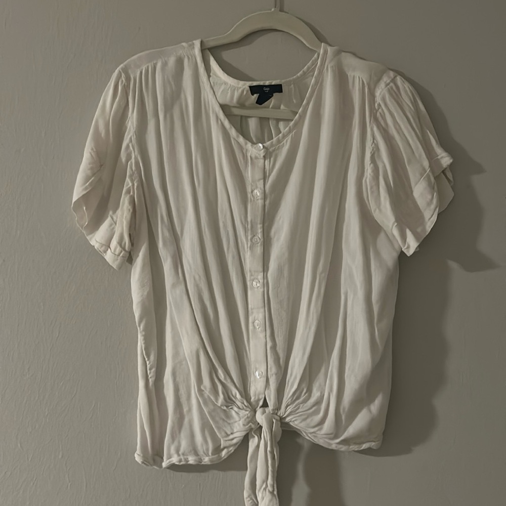 White sheer blouse